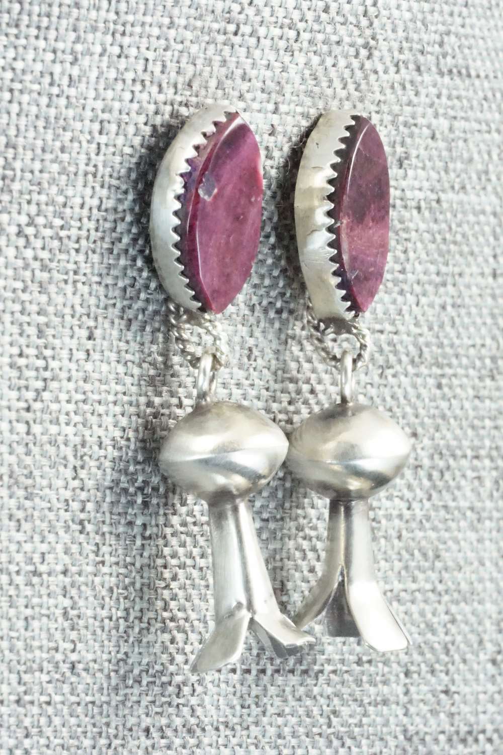 Spiny Oyster & Sterling Silver Earrings - Selina Warner