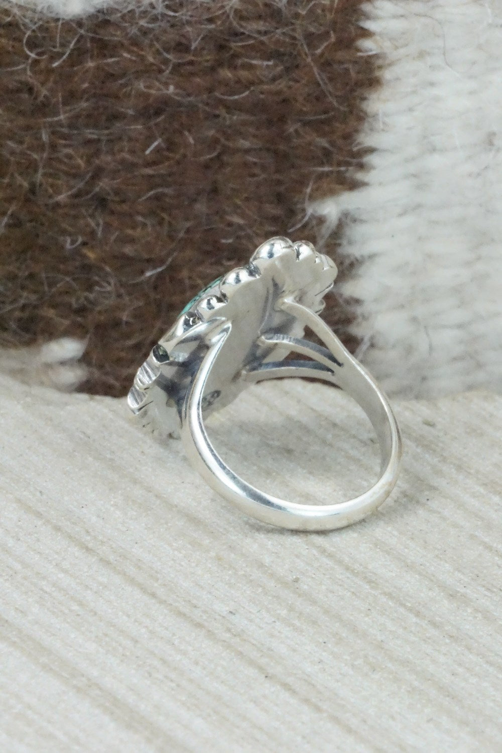 Turquoise & Sterling Silver Ring - Daniel Benally - Size 8