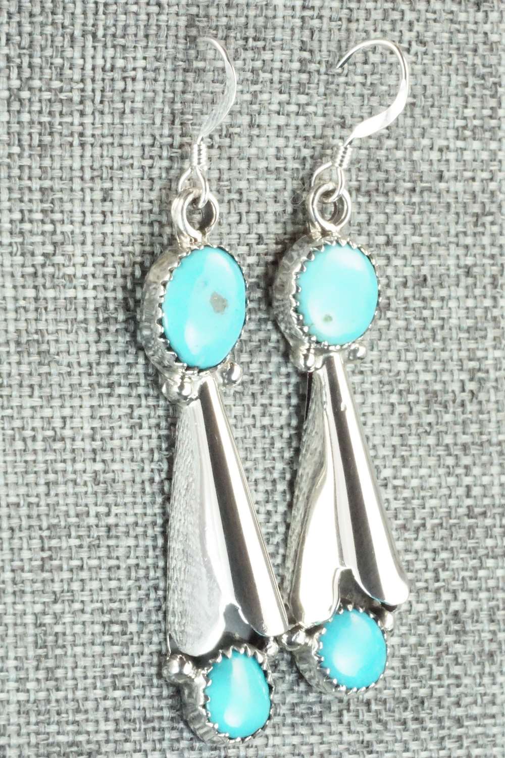 Turquoise & Sterling Silver Earrings - Roger Pino