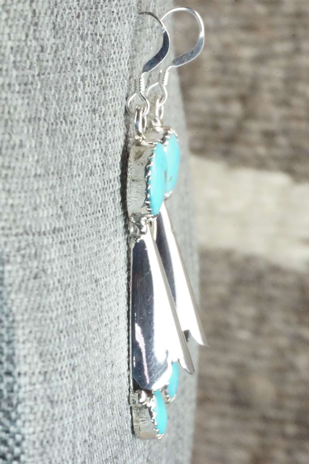 Turquoise & Sterling Silver Earrings - Roger Pino