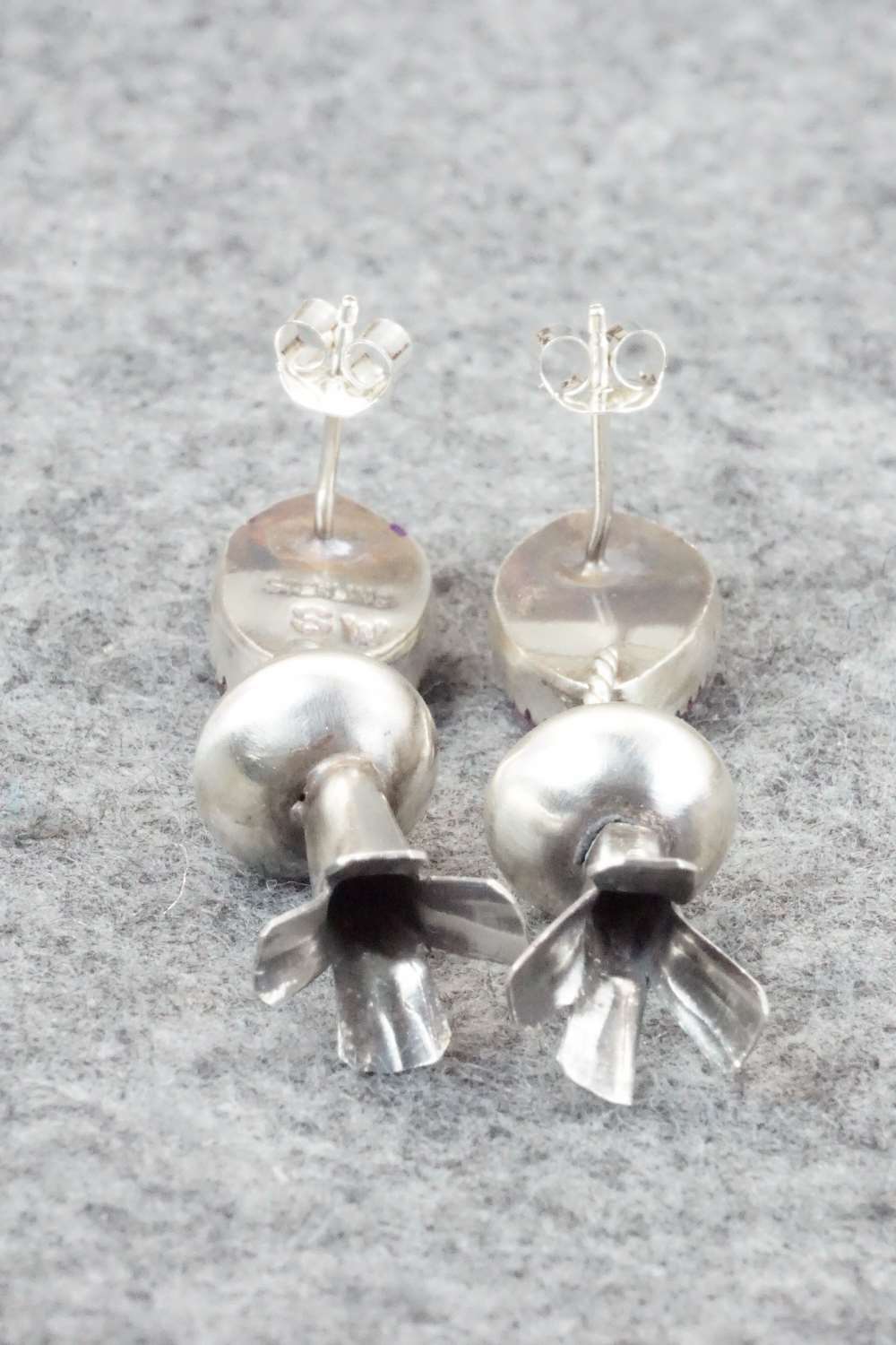 Spiny Oyster & Sterling Silver Earrings - Selina Warner