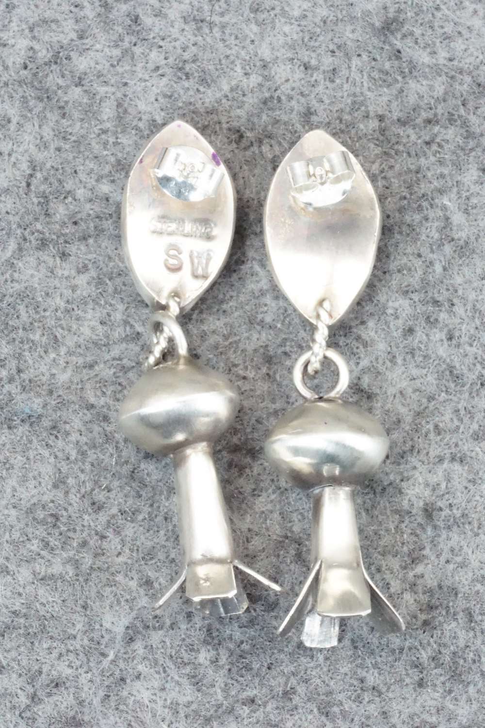 Spiny Oyster & Sterling Silver Earrings - Selina Warner