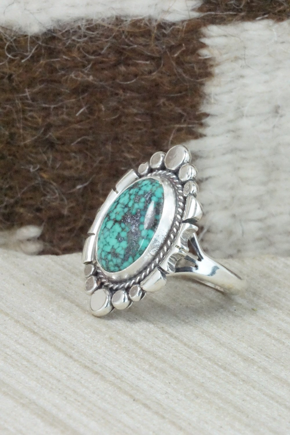 Turquoise & Sterling Silver Ring - Daniel Benally - Size 9.25