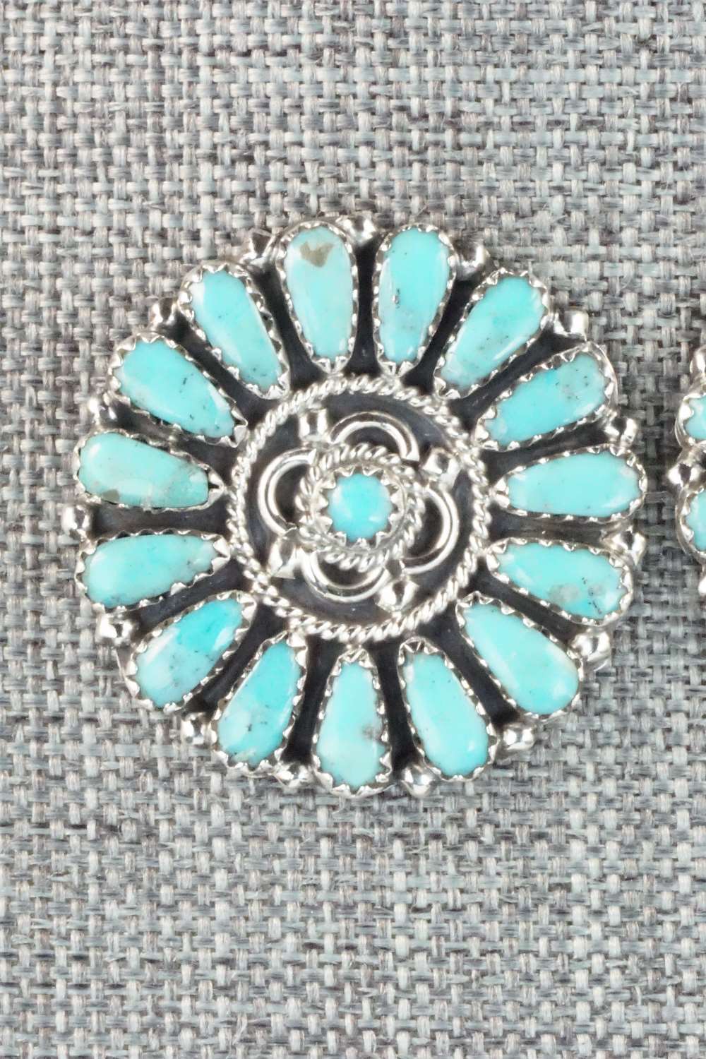 Turquoise & Sterling Silver Earrings - Zeita Begay