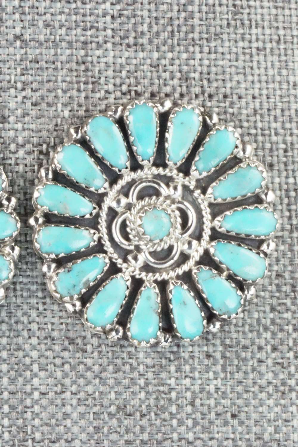 Turquoise & Sterling Silver Earrings - Zeita Begay