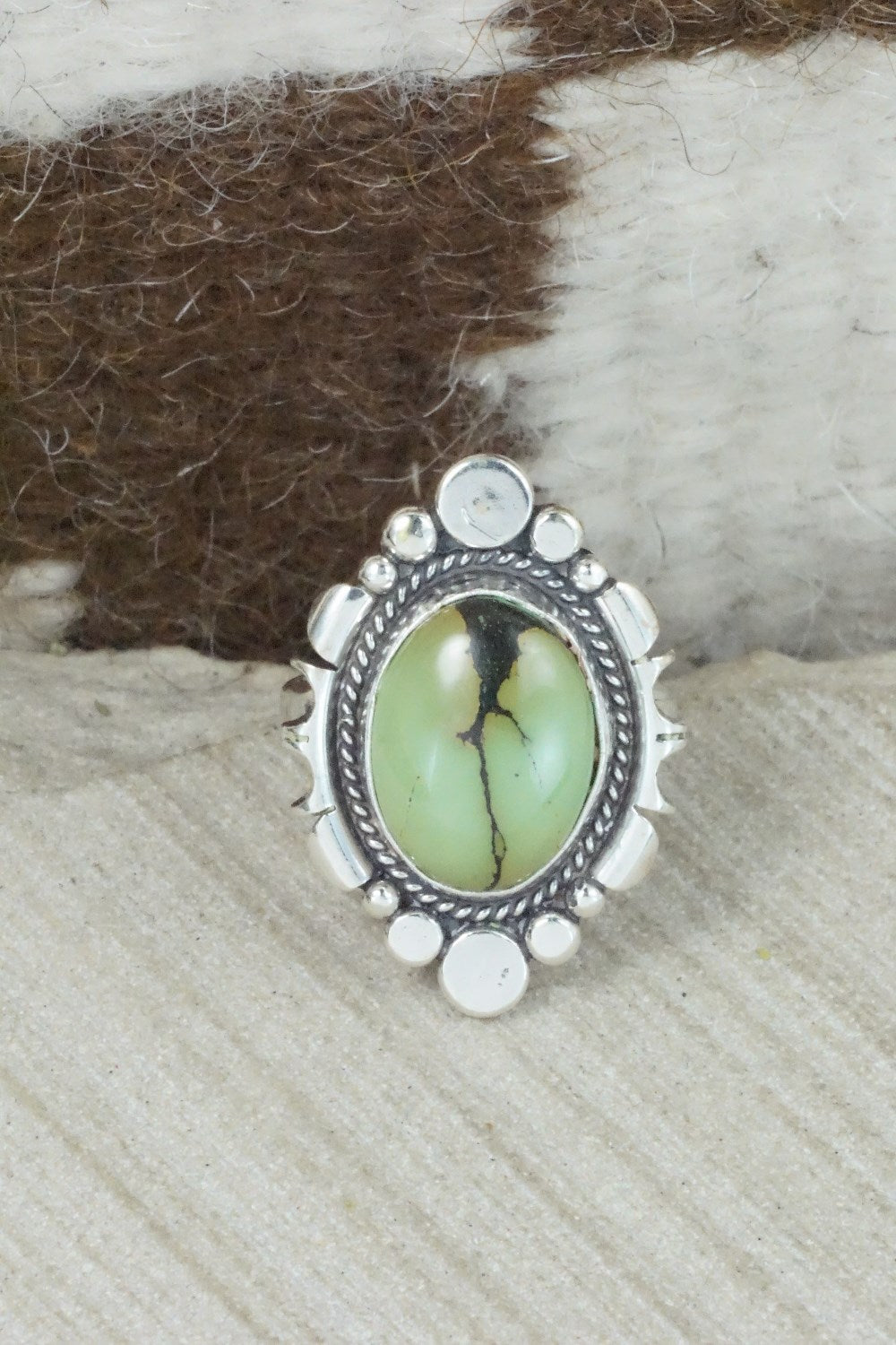 Turquoise & Sterling Silver Ring - Daniel Benally - Size 9