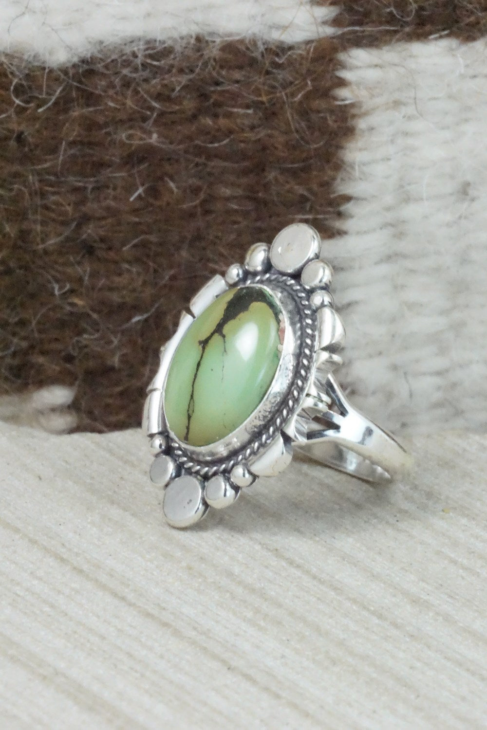 Turquoise & Sterling Silver Ring - Daniel Benally - Size 9