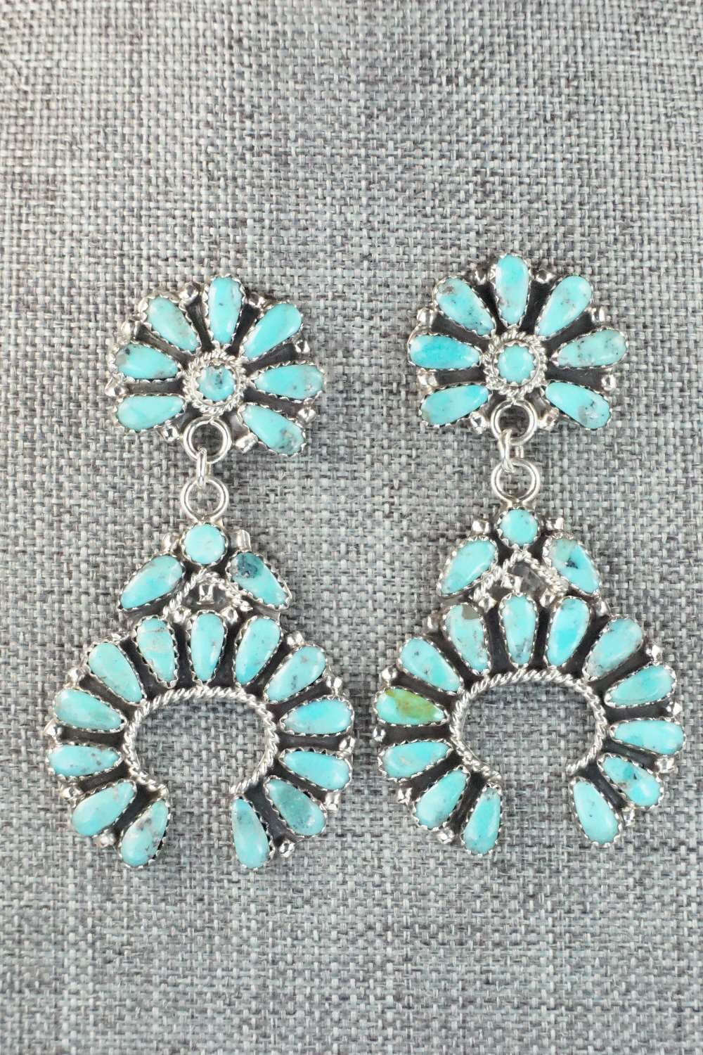 Turquoise & Sterling Silver Earrings - Zeita Begay