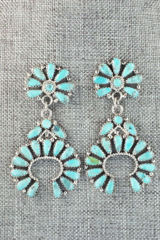 Turquoise & Sterling Silver Earrings - Zeita Begay