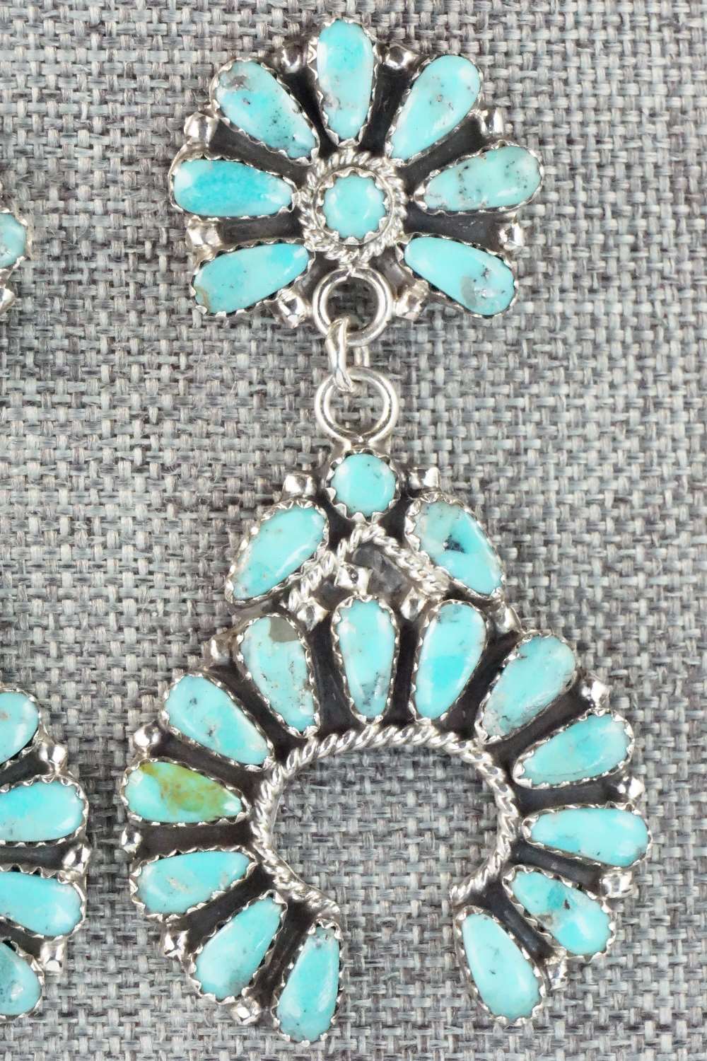 Turquoise & Sterling Silver Earrings - Zeita Begay