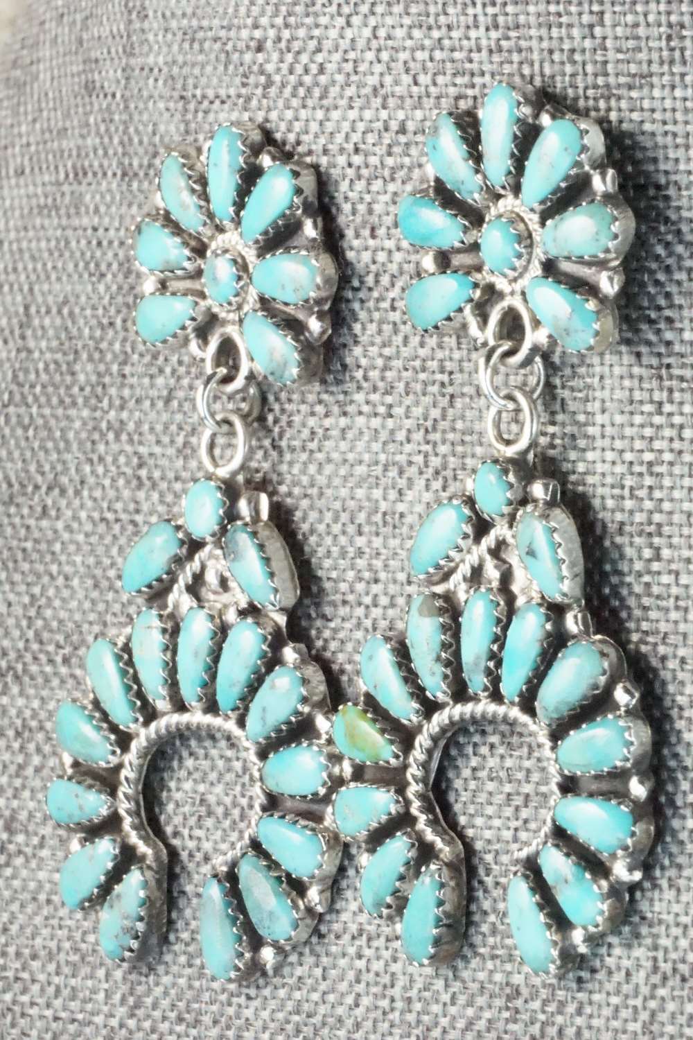 Turquoise & Sterling Silver Earrings - Zeita Begay