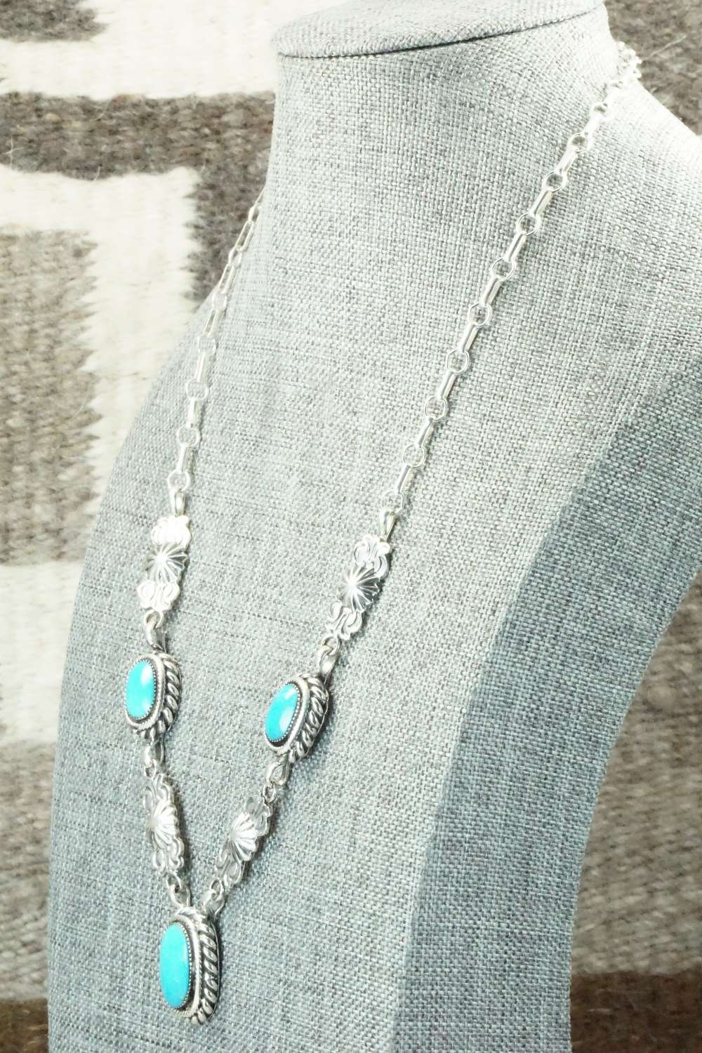 Turquoise & Sterling Silver Necklace - Gilbert Smith
