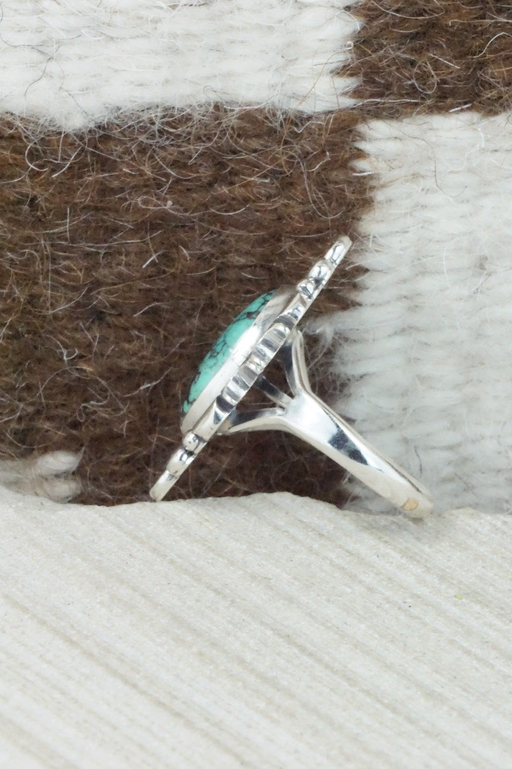 Turquoise & Sterling Silver Ring - Daniel Benally - Size 9