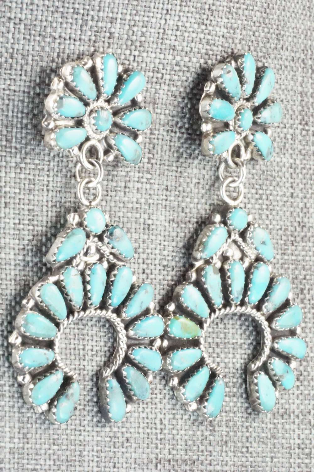 Turquoise & Sterling Silver Earrings - Zeita Begay