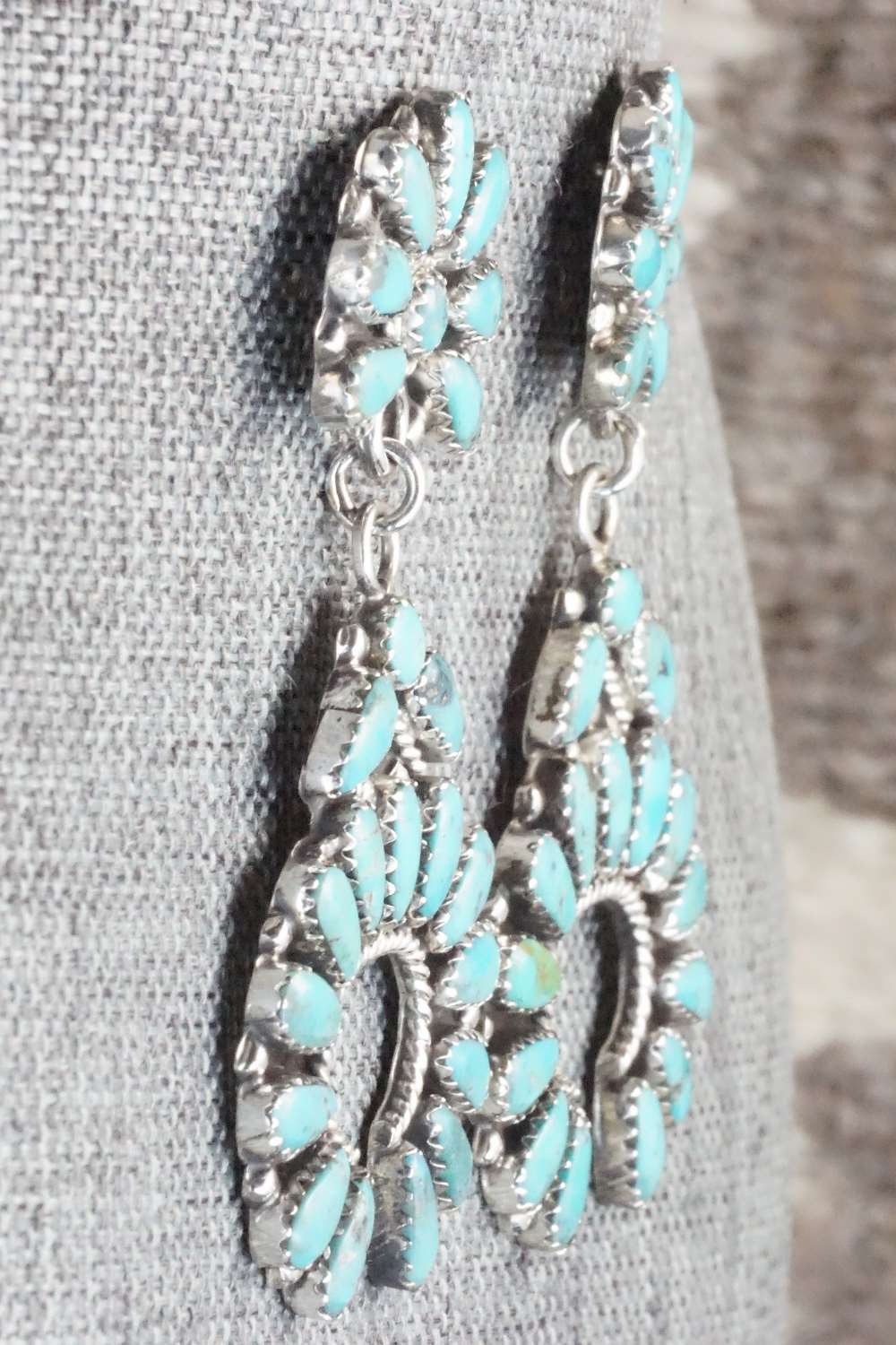Turquoise & Sterling Silver Earrings - Zeita Begay
