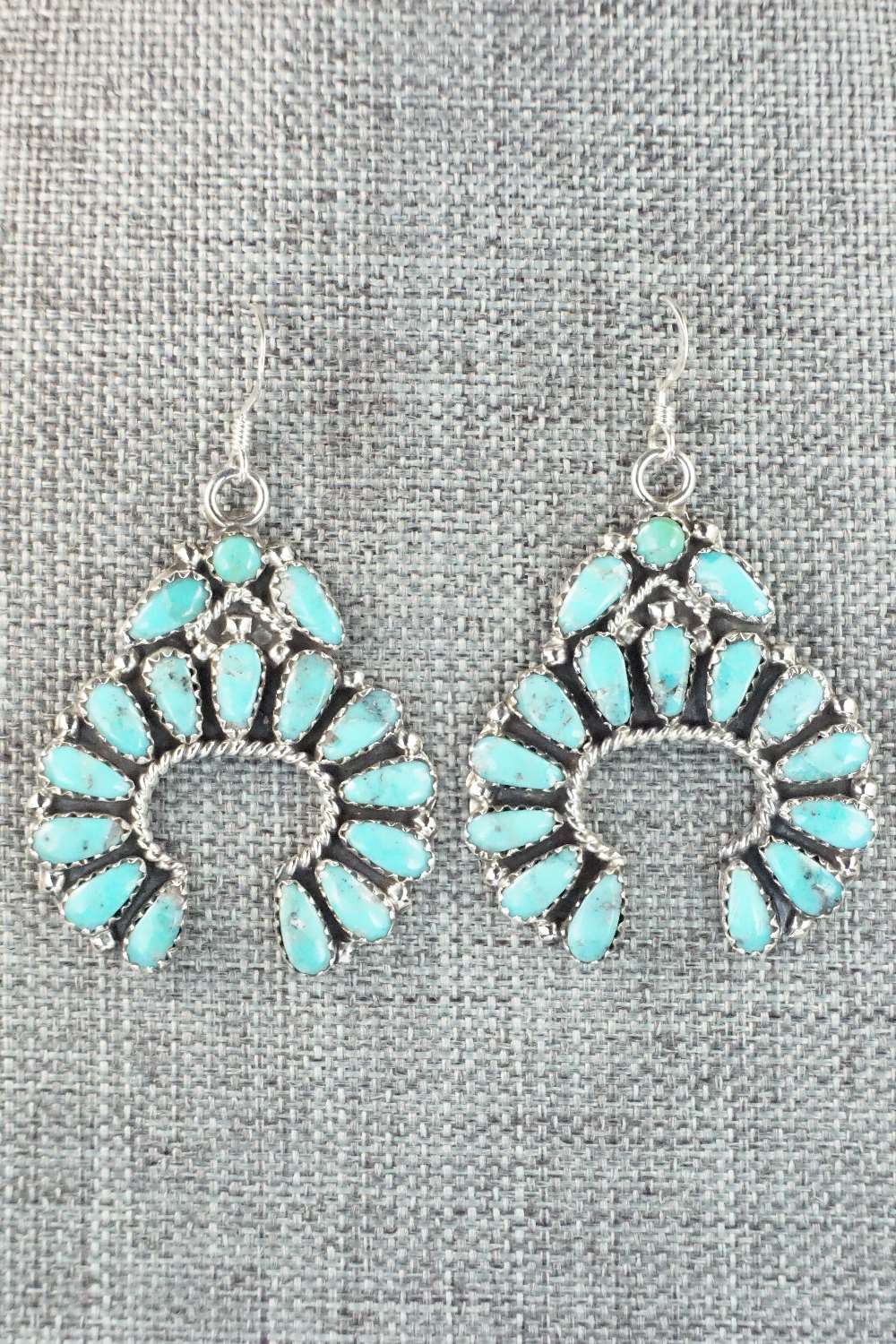 Turquoise & Sterling Silver Earrings - Zeita Begay