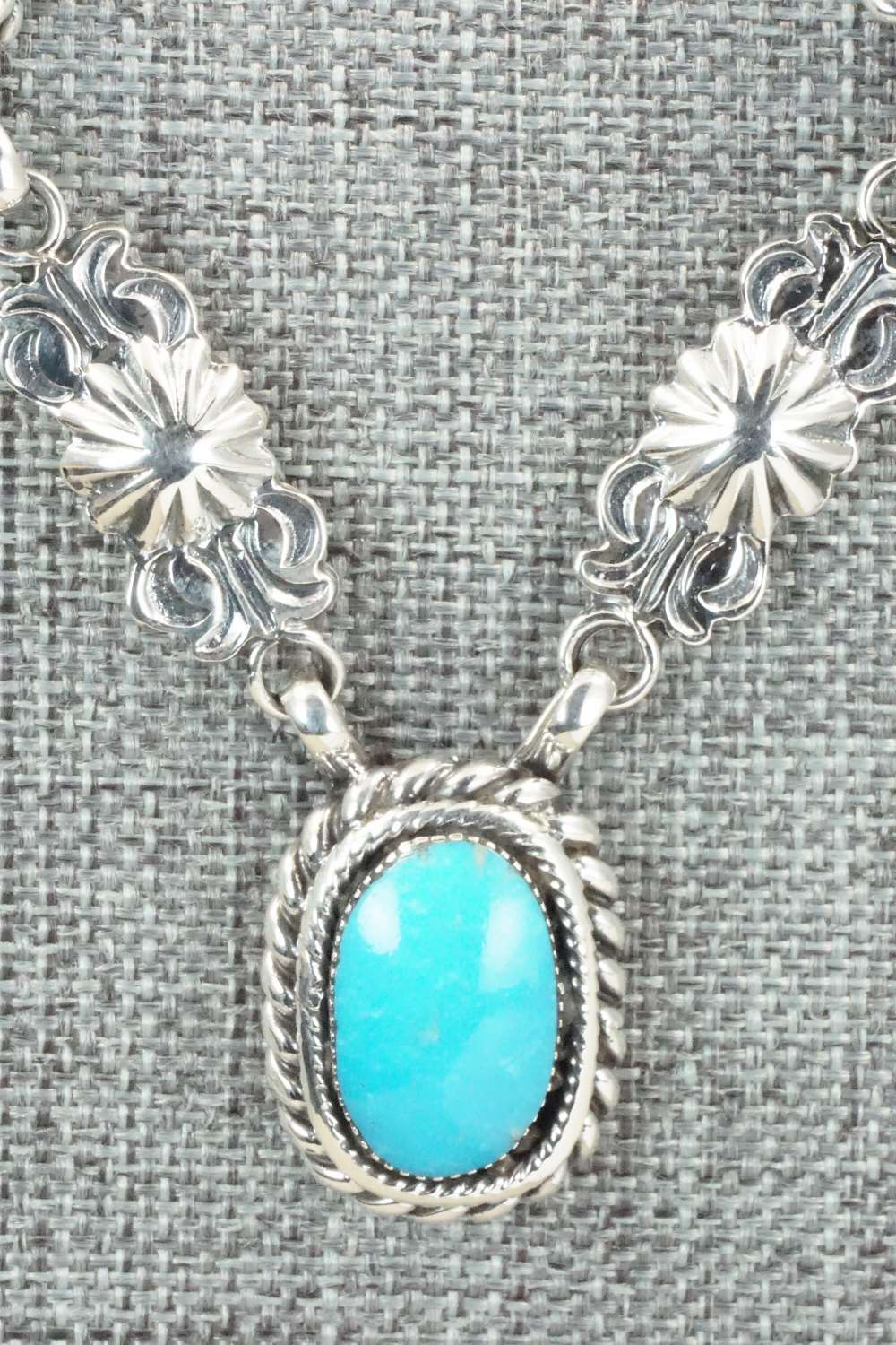 Turquoise & Sterling Silver Necklace - Gilbert Smith