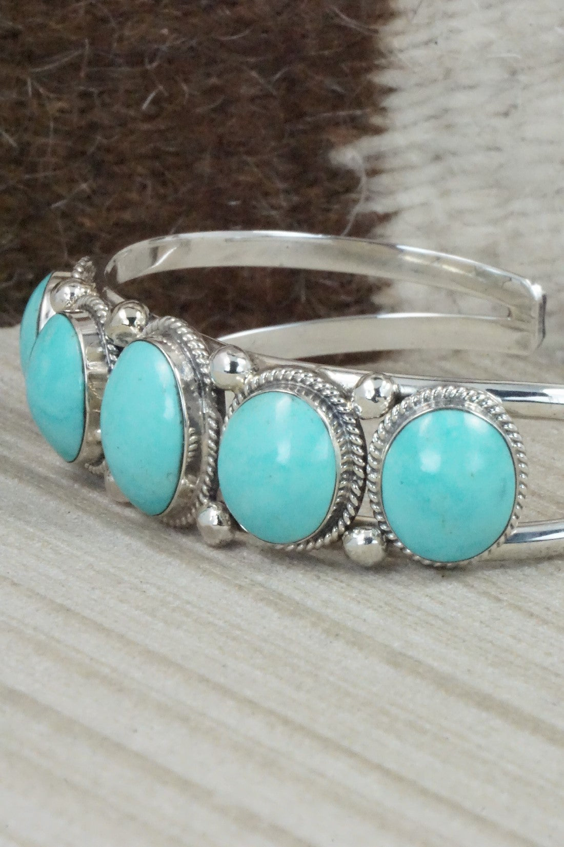 Turquoise & Sterling Silver Bracelet - Raymond Yazzie