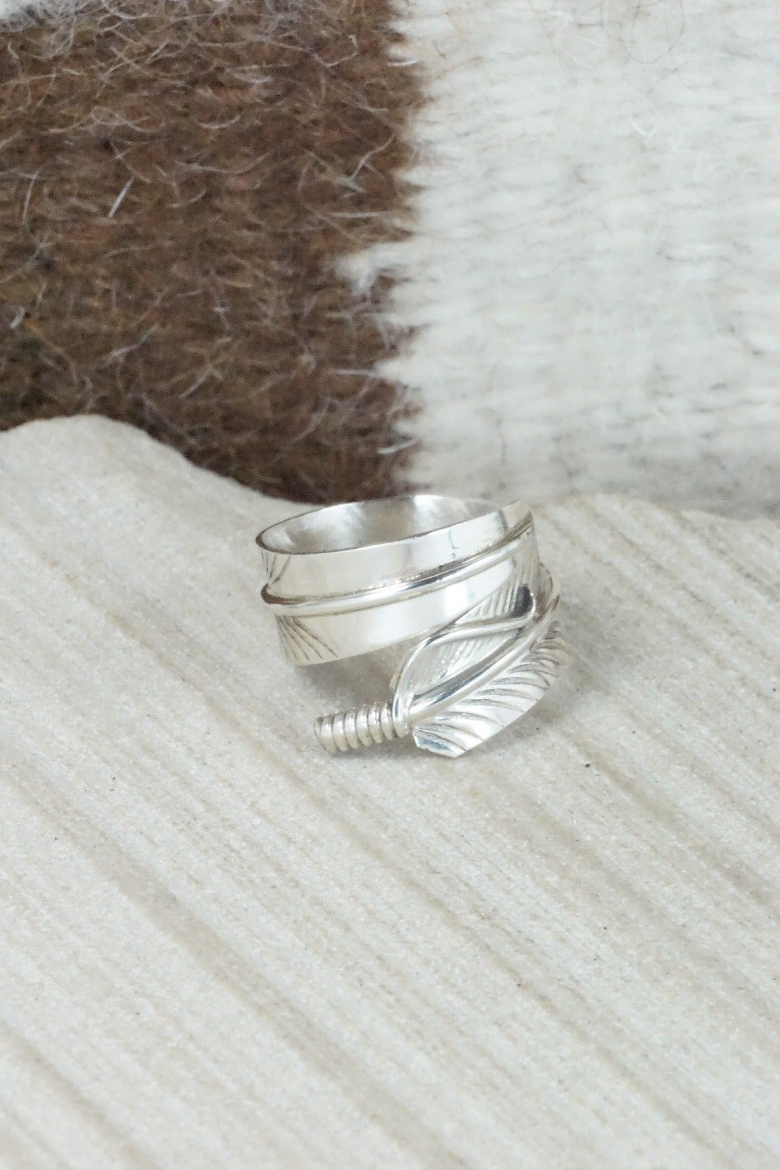 Sterling Silver Ring - Aaron Davis - Size 8 (Adj.)