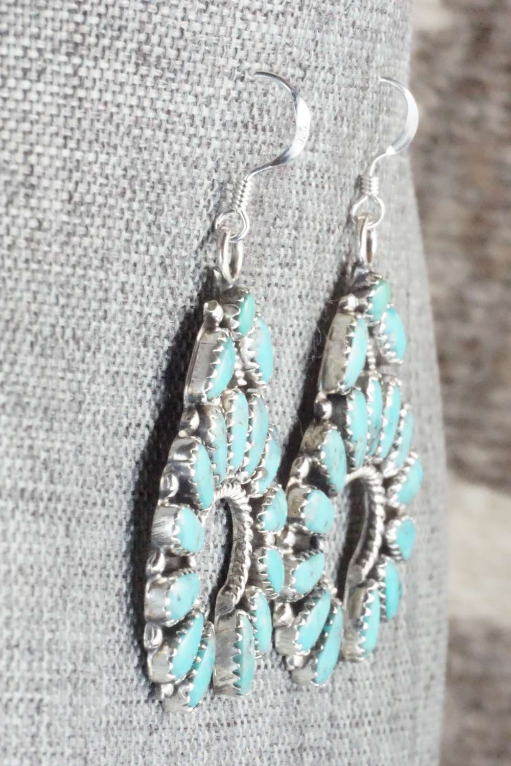 Turquoise & Sterling Silver Earrings - Zeita Begay