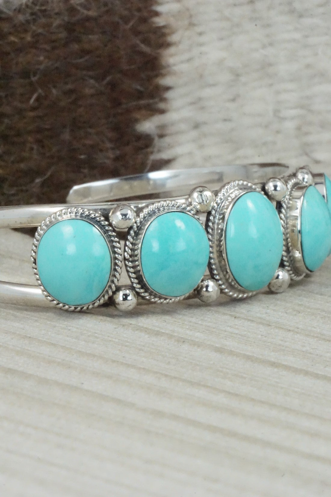 Turquoise & Sterling Silver Bracelet - Raymond Yazzie