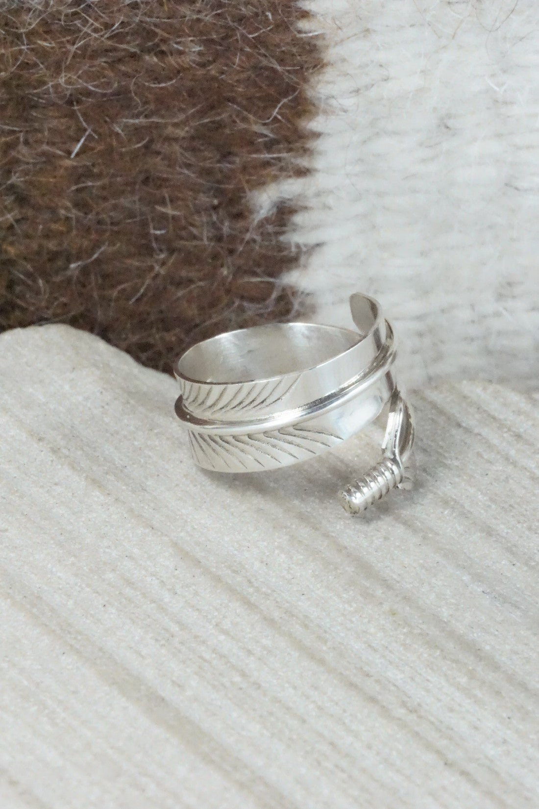 Sterling Silver Ring - Aaron Davis - Size 8 (Adj.)