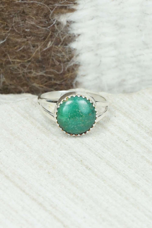 Turquoise and Sterling Silver Ring - Robert Martinez - Size 5.75
