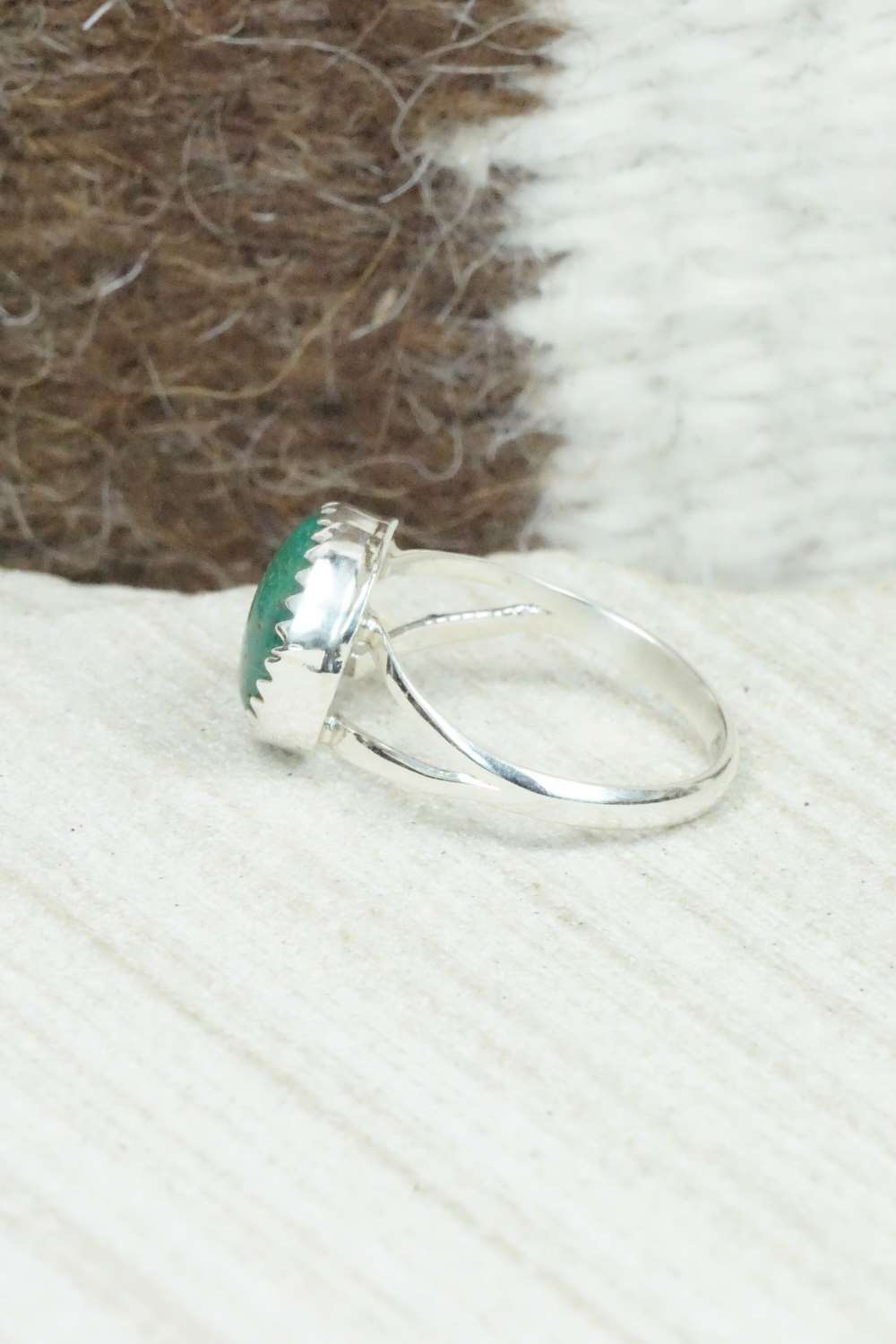 Turquoise and Sterling Silver Ring - Robert Martinez - Size 5.75