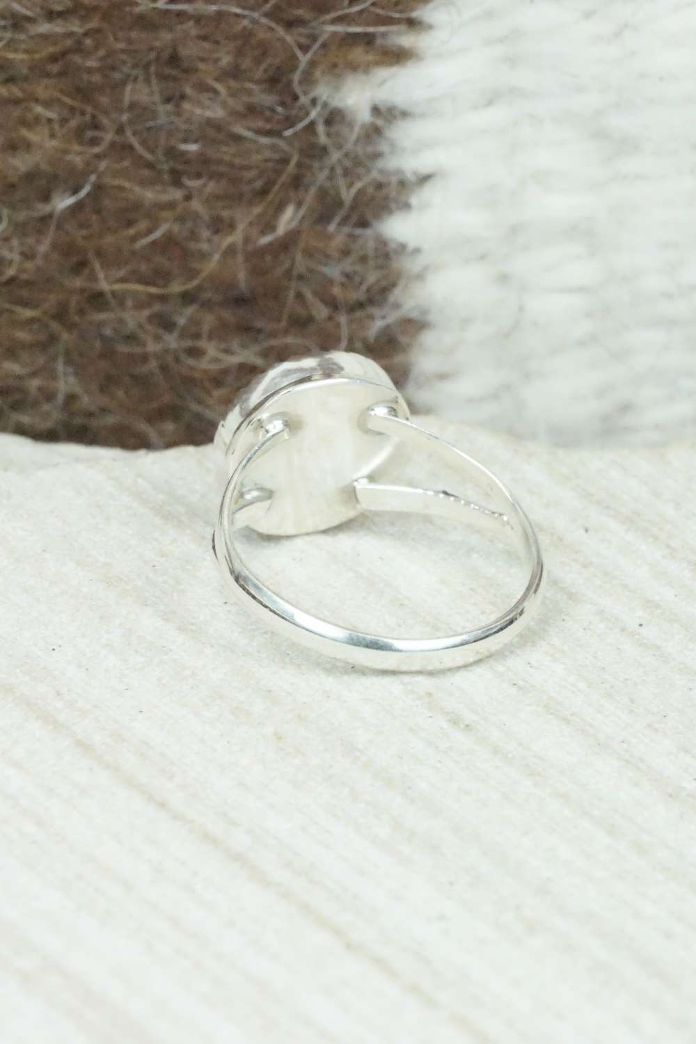 Turquoise and Sterling Silver Ring - Robert Martinez - Size 5.75