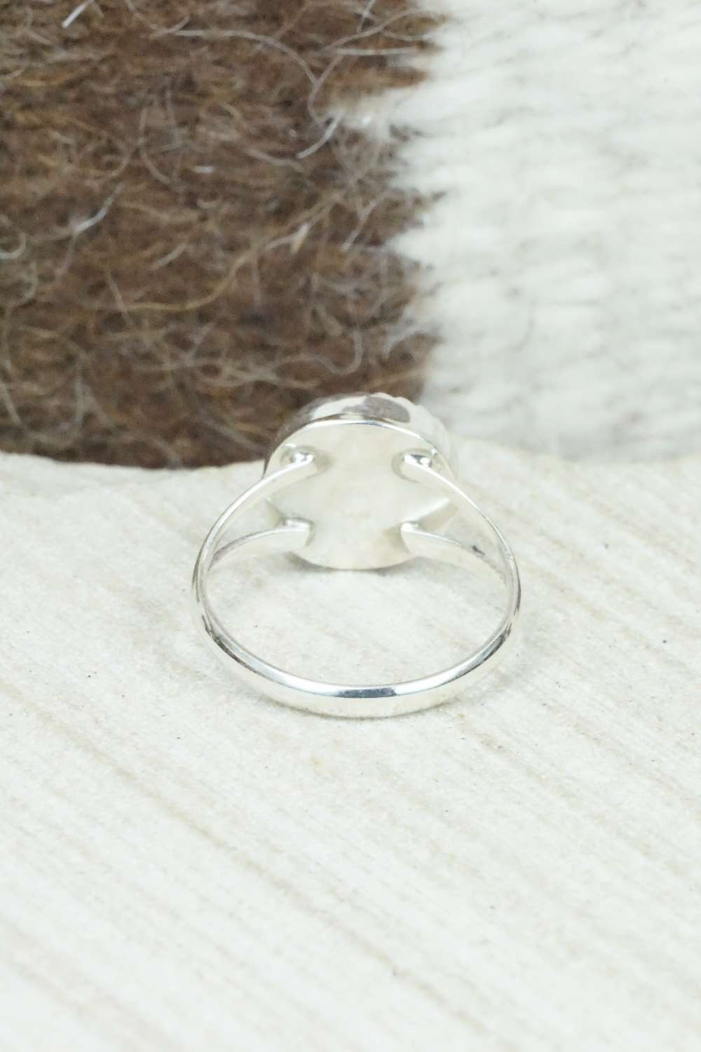 Turquoise and Sterling Silver Ring - Robert Martinez - Size 5.75