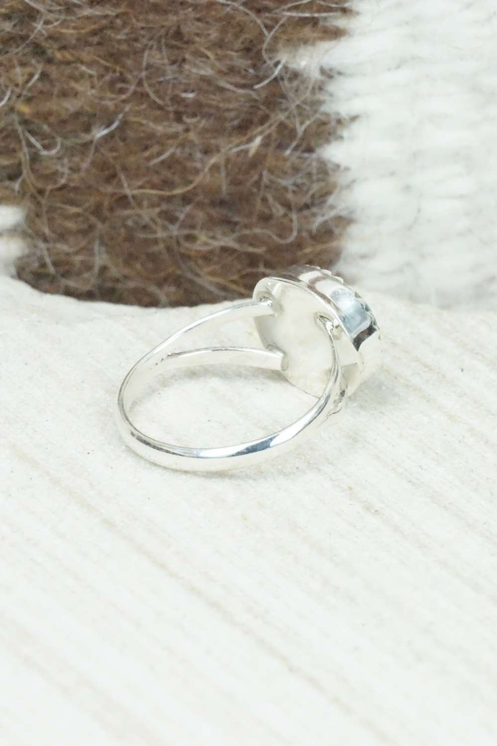 Turquoise and Sterling Silver Ring - Robert Martinez - Size 5.75