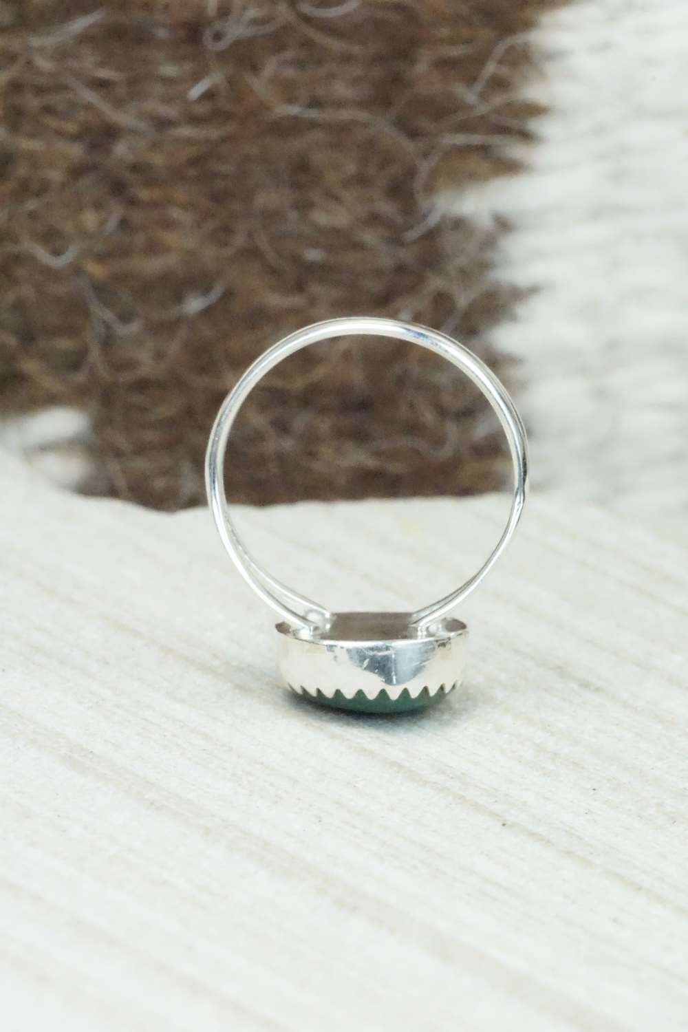Turquoise and Sterling Silver Ring - Robert Martinez - Size 5.75