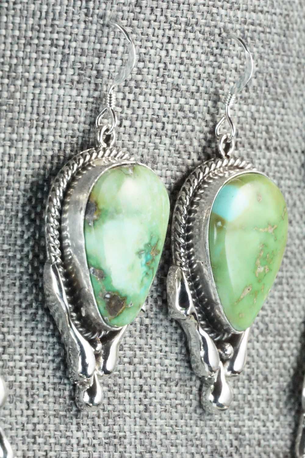 Turquoise & Sterling Silver Necklace and Earrings Set - Derrick Gordon
