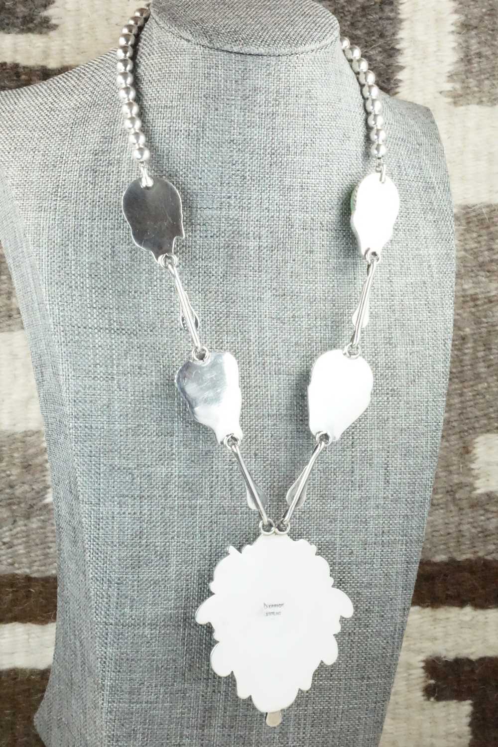Turquoise & Sterling Silver Necklace and Earrings Set - Derrick Gordon