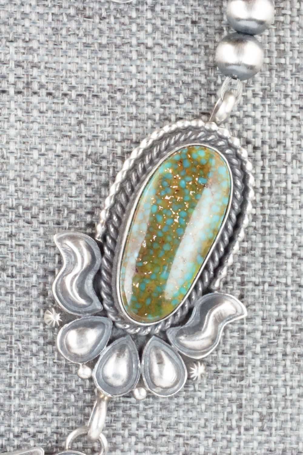 Turquoise & Sterling Silver Necklace and Earrings Set - Derrick Gordon
