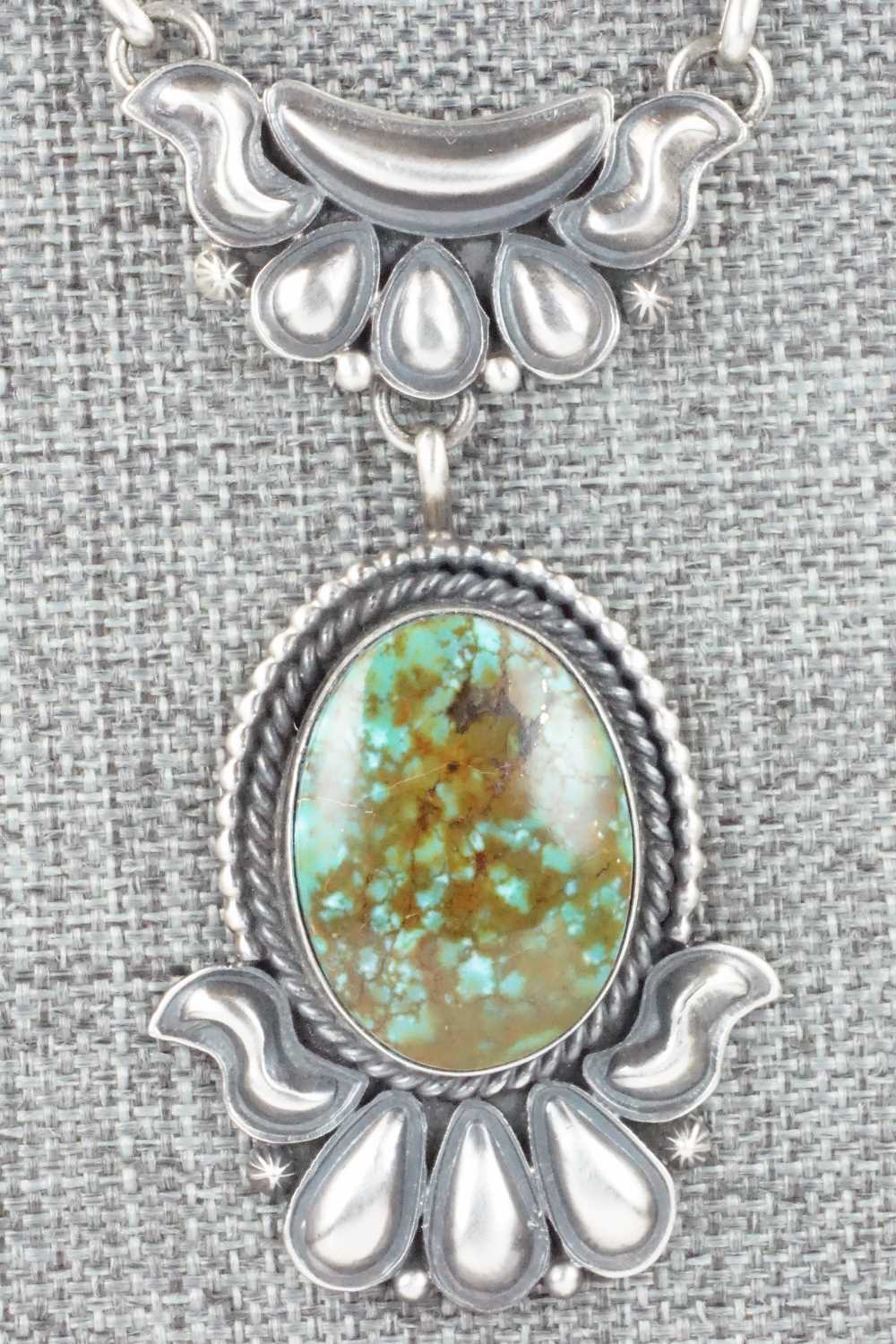 Turquoise & Sterling Silver Necklace and Earrings Set - Derrick Gordon