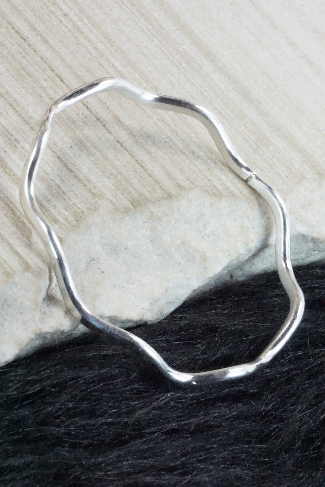 Sterling Silver Bangle Bracelet - Elaine Tahe