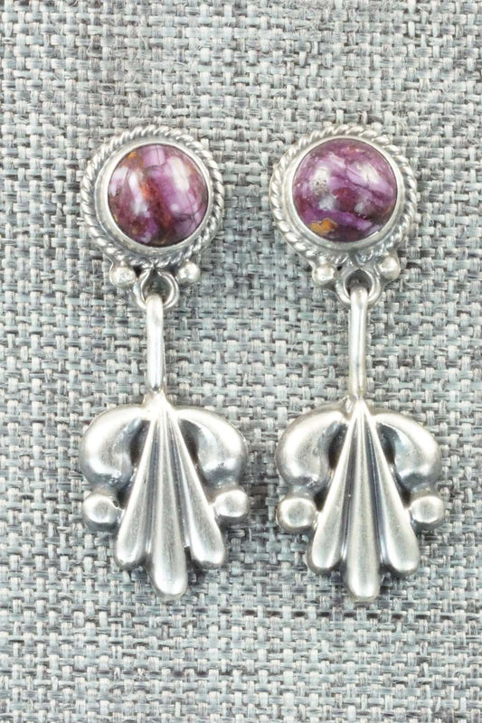 Spiny Oyster & Sterling Silver Earrings - Sharon McCarthy