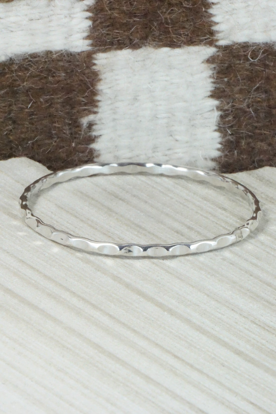 Sterling Silver Bangle Bracelet - Elaine Tahe