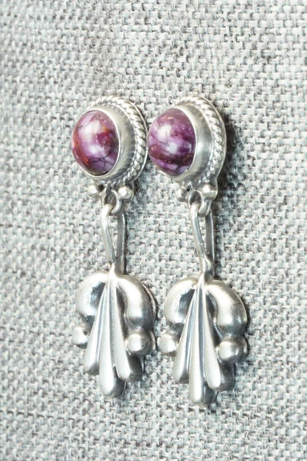 Spiny Oyster & Sterling Silver Earrings - Sharon McCarthy