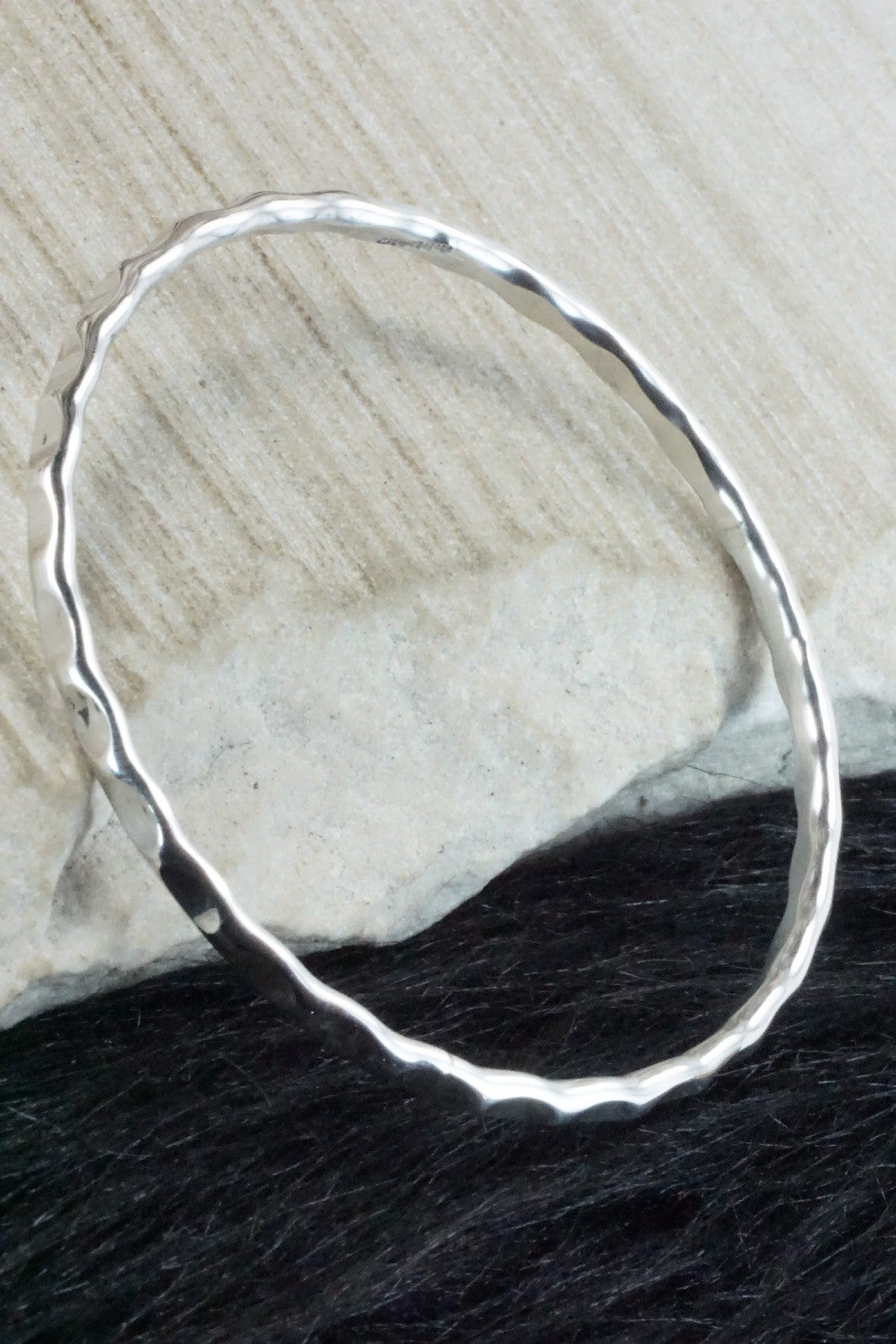 Sterling Silver Bangle Bracelet - Elaine Tahe