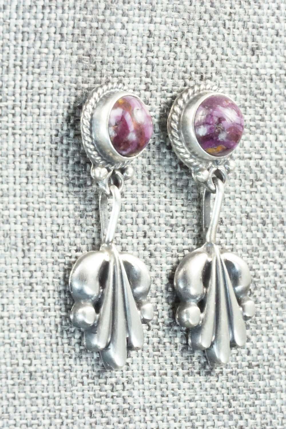 Spiny Oyster & Sterling Silver Earrings - Sharon McCarthy
