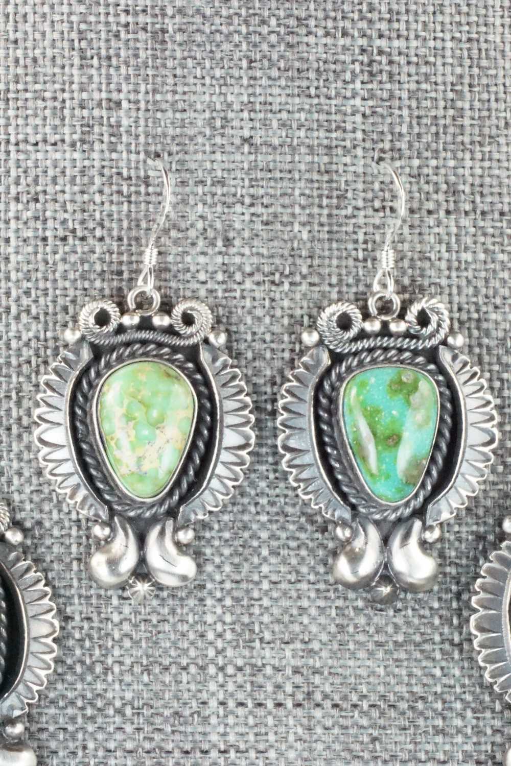 Turquoise & Sterling Silver Necklace and Earrings Set - Derrick Gordon