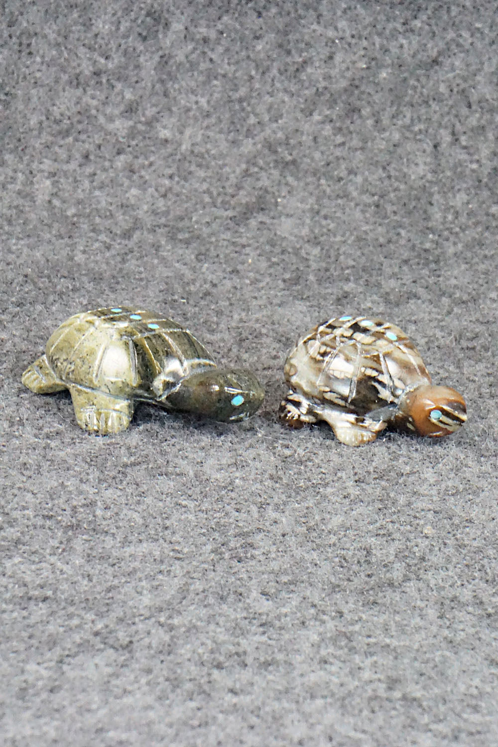 Turtles Zuni Fetish Carving - Reynold Lunasee