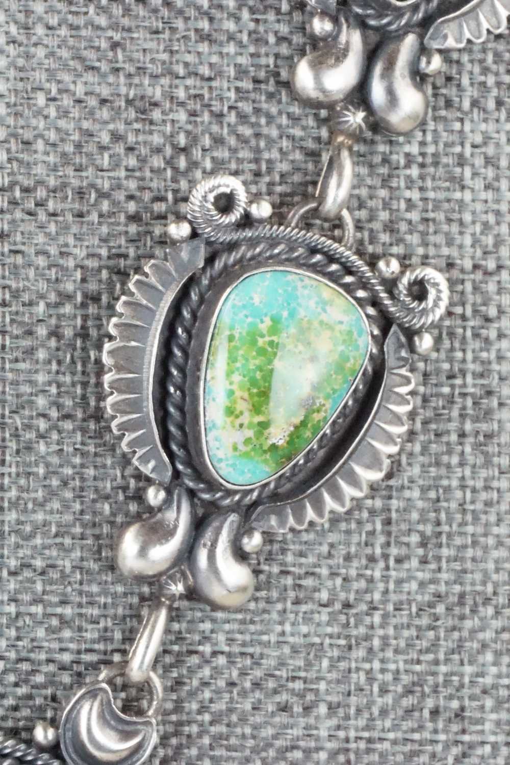 Turquoise & Sterling Silver Necklace and Earrings Set - Derrick Gordon