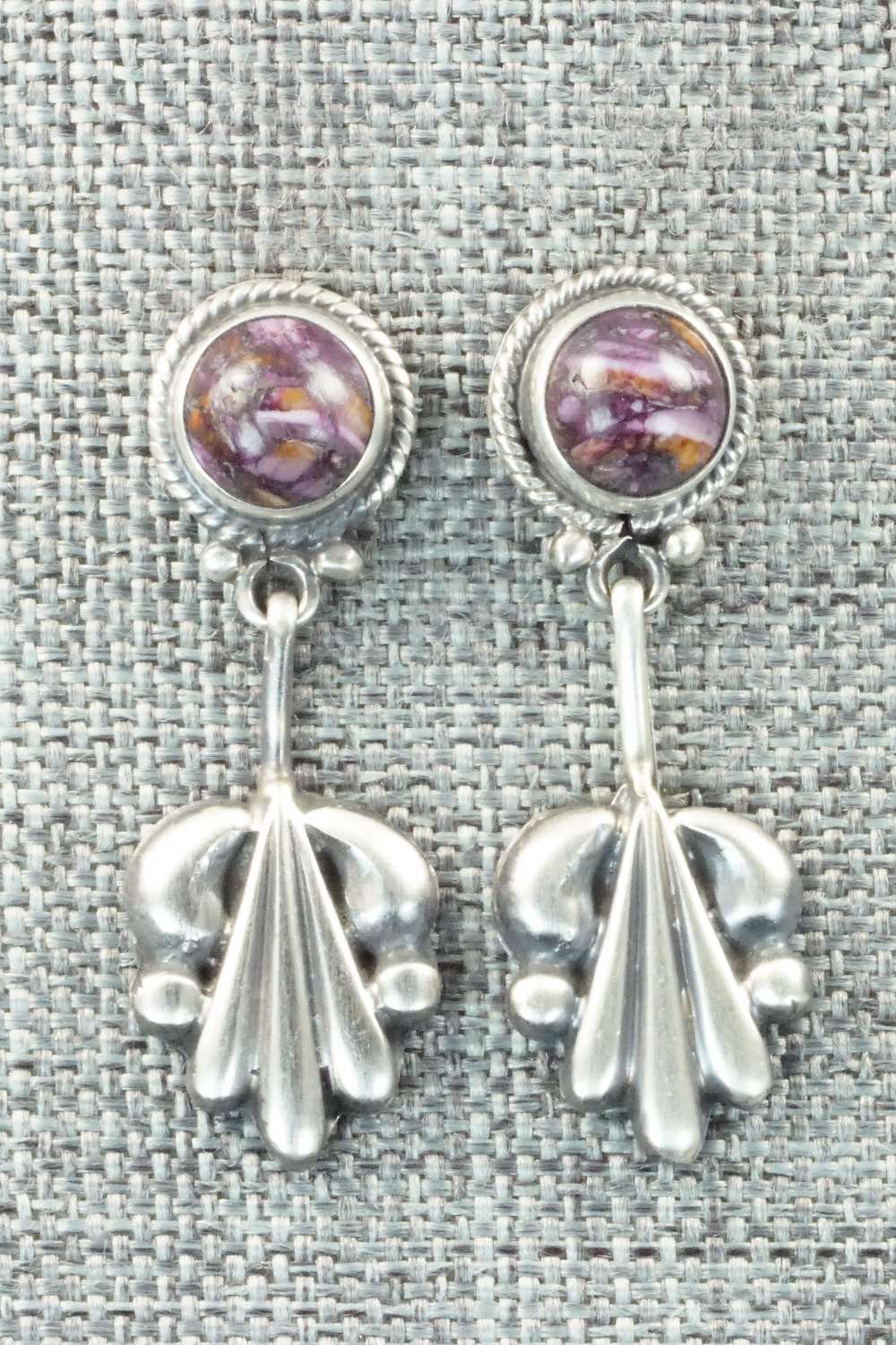 Spiny Oyster & Sterling Silver Earrings - Sharon McCarthy