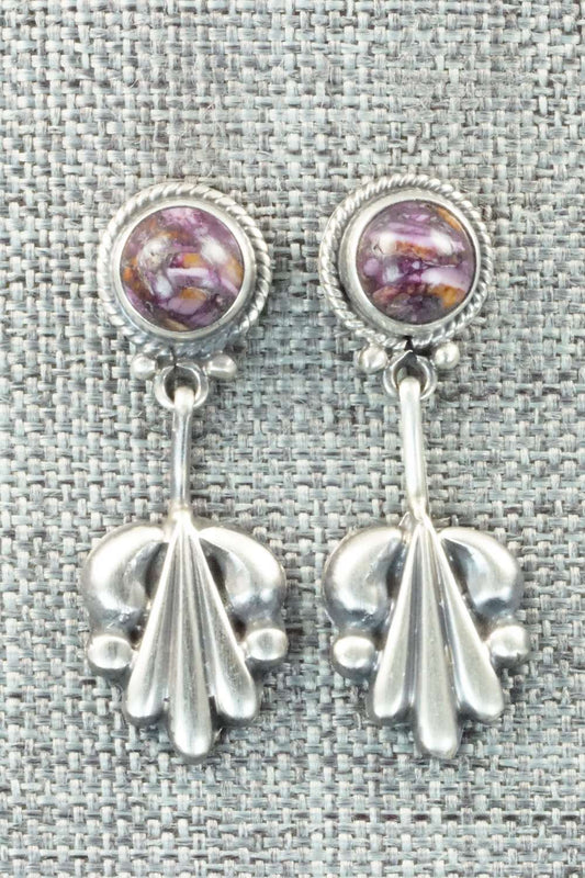 Spiny Oyster & Sterling Silver Earrings - Sharon McCarthy