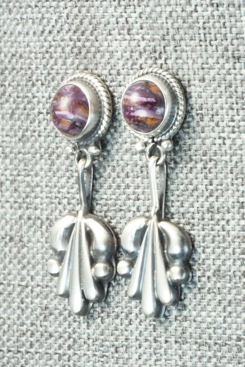 Spiny Oyster & Sterling Silver Earrings - Sharon McCarthy