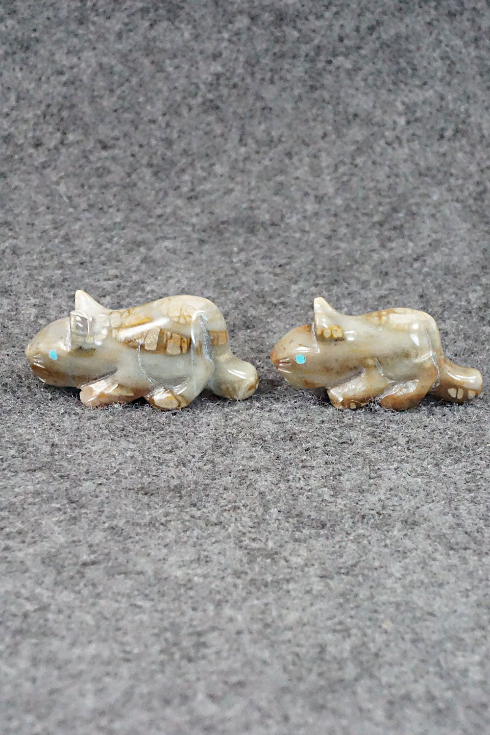 Mountain Lion Zuni Fetish Carvings - Reynold Lunasee