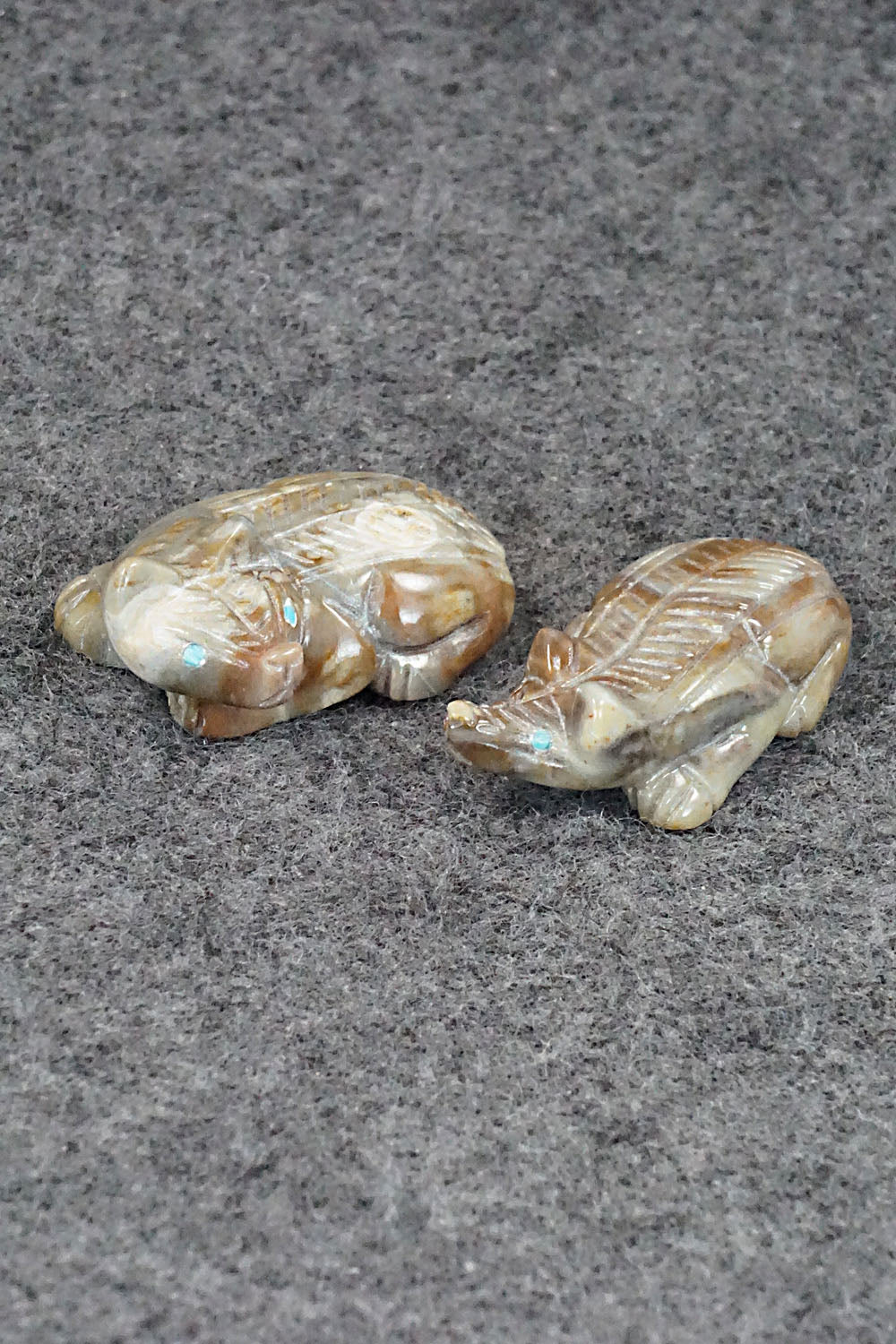 Badger Zuni Fetish Carvings - Reynold Lunasee